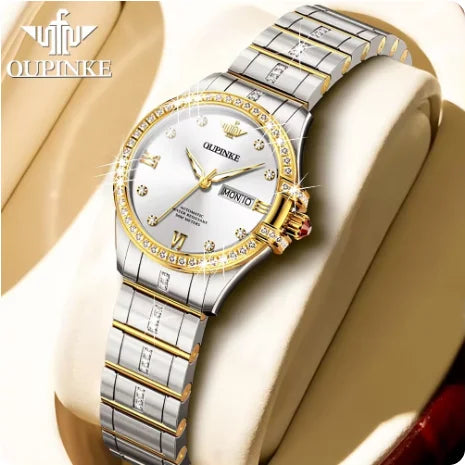 Oupinke 3195 Original Japan Automatic Mechanical Watches Waterproof Calendar Wristwatch for Ladies Montre Femme De Luxe Relojes