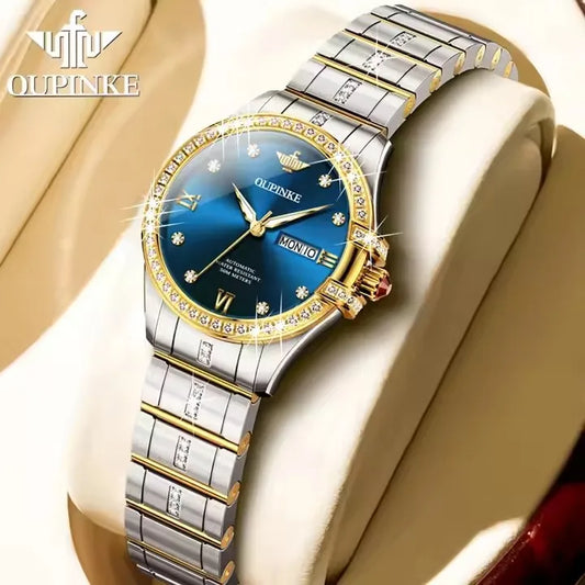 Oupinke 3195 Original Japan Automatic Mechanical Watches Waterproof Calendar Wristwatch for Ladies Montre Femme De Luxe Relojes