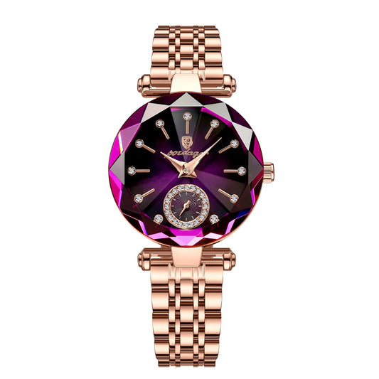 POEDAGAR Montre Femme Bracelet Acier Inoxydable – Quartz – Résistance à l’Eau