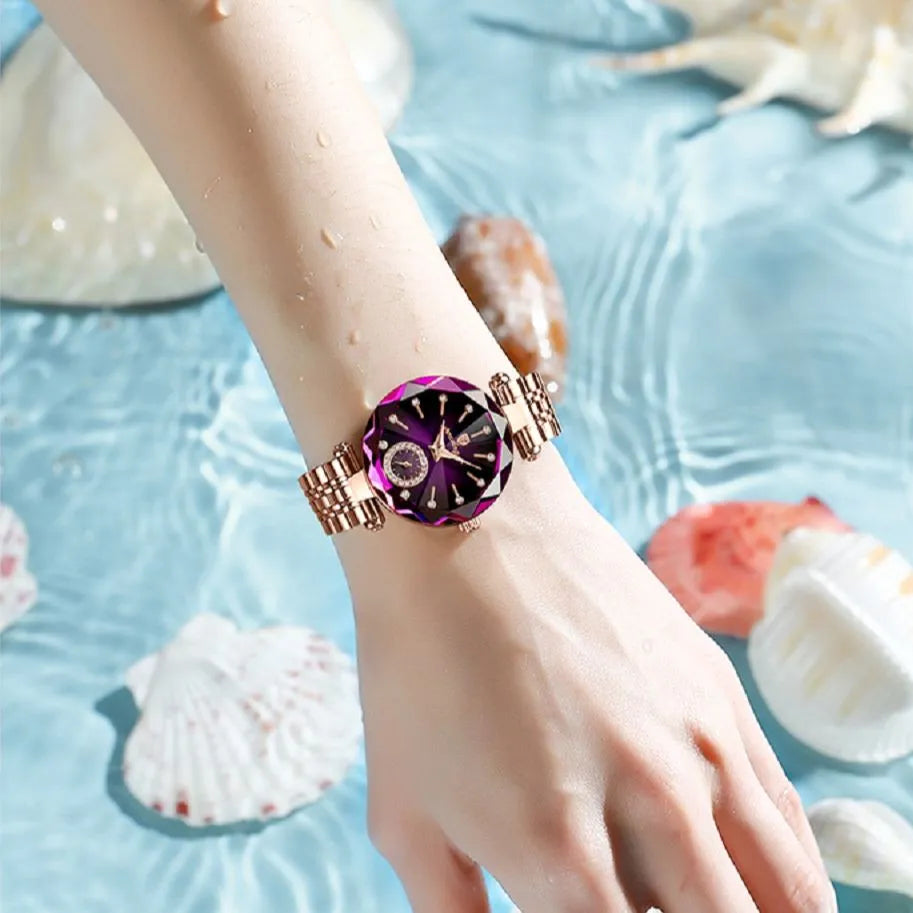 POEDAGAR Montre Femme Bracelet Acier Inoxydable – Quartz – Résistance à l’Eau