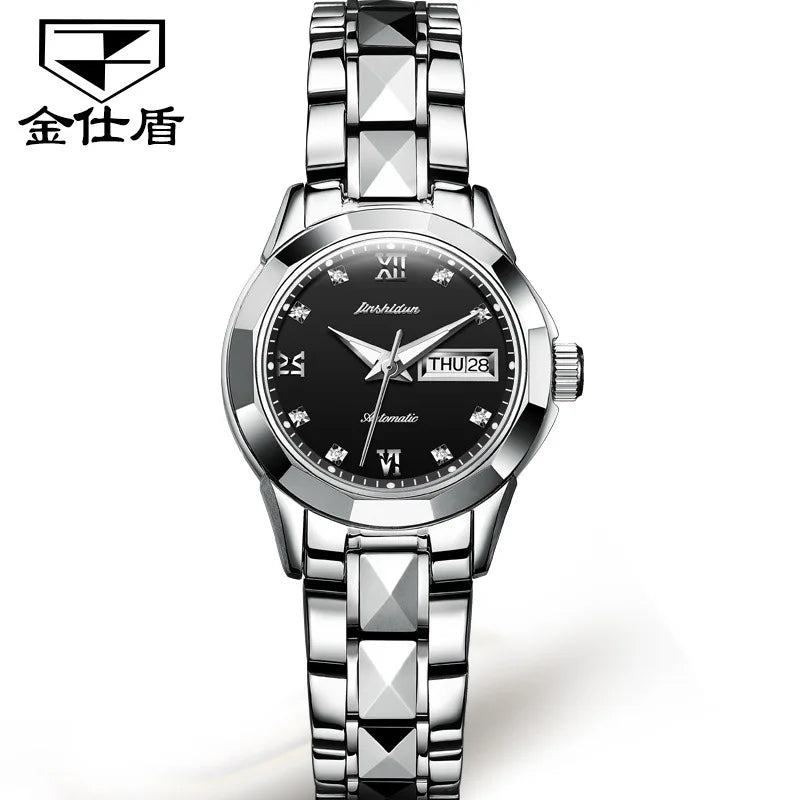 Jsdun 8813 Waterproof Calendar Lady Wristwatch Luxury Fashion Women Automatic Mechanical Watches for Ladies Montre Femme Relojes