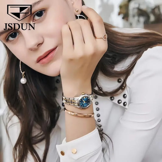 Jsdun 8813 Waterproof Calendar Lady Wristwatch Luxury Fashion Women Automatic Mechanical Watches for Ladies Montre Femme Relojes