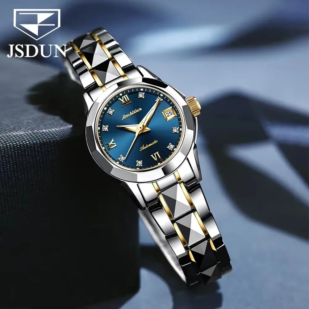 Jsdun 8813 Waterproof Luminous Hand Wristwatch Original Automatic Mechanical Woman Watch for Ladies Montre Femme Relojes De Luxe