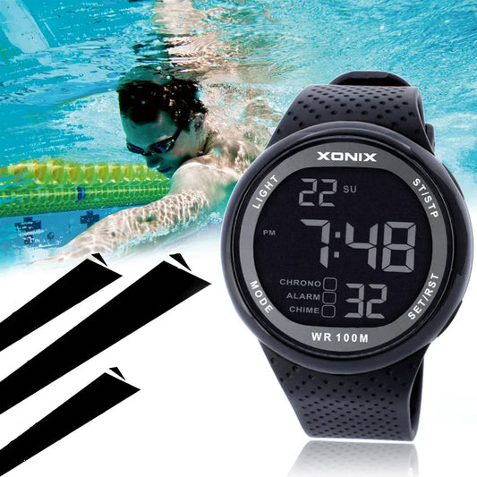 Hot!!! XONIX Fashion Men Sports Watches Waterproof 100m Outdoor Fun Digital Swimming Diving Wristwatch Reloj Hombre Montre Homme