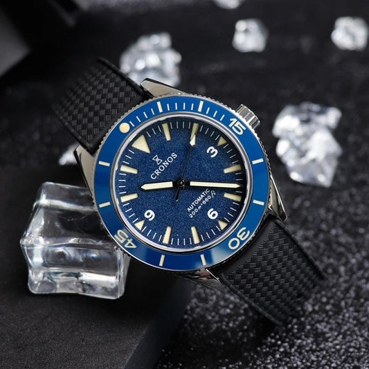 Montre Homme Luxury Brand Men's Diving Watches 20 ATM Waterproof