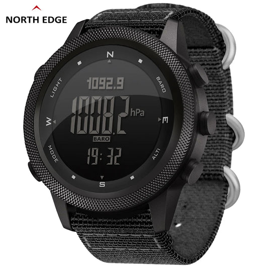 North Edge Apache-46 Men's Digital Watch Waterproof 50m Altimeter Barometer Compass Multi-Function Outdoor Sports Watch