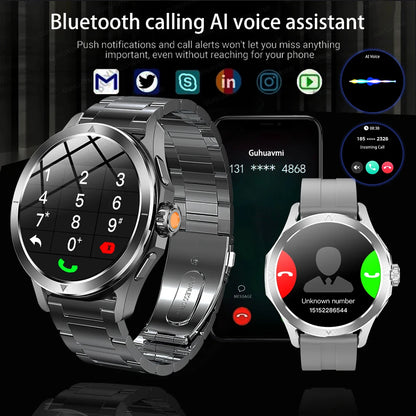 New for Xiaomi S4 Ultra Smart Watch Men AMOLED Outdoor Sports NFC GPS Compass Heart Rate Waterproof Bluetooth Call Smartwatches